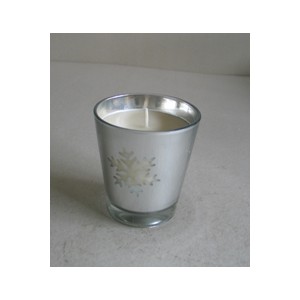 galvanized glass candle