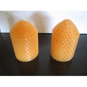 yellow beeswax candle